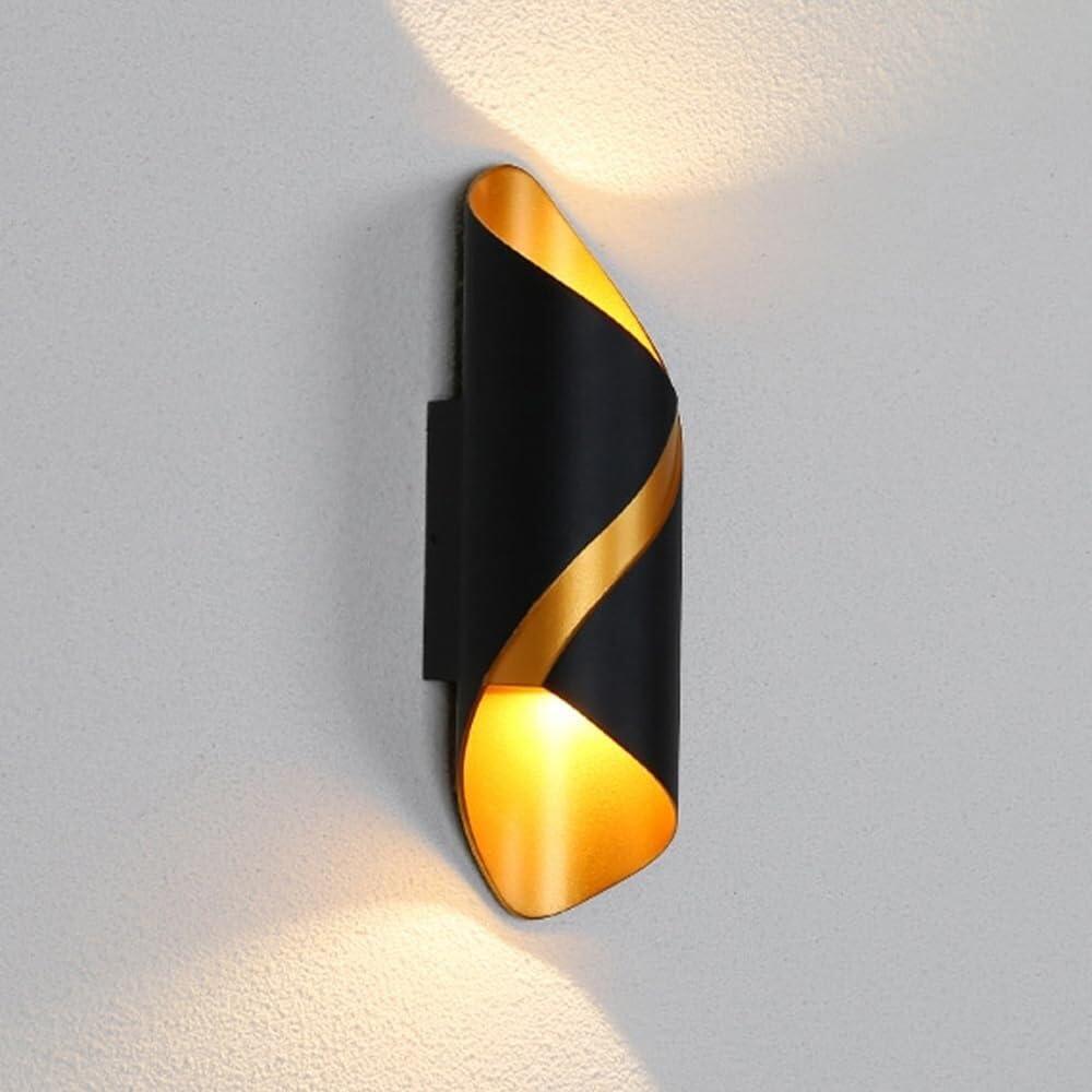 HXYSXHJUO LED Up Down Wall Lamp Exterior Light Modern Outdoor Waterproof Lighting Sconce Metal Indoor Lantern for Garden Villa Courtyard Balcony Foyer Entrance Corridor(6000k)