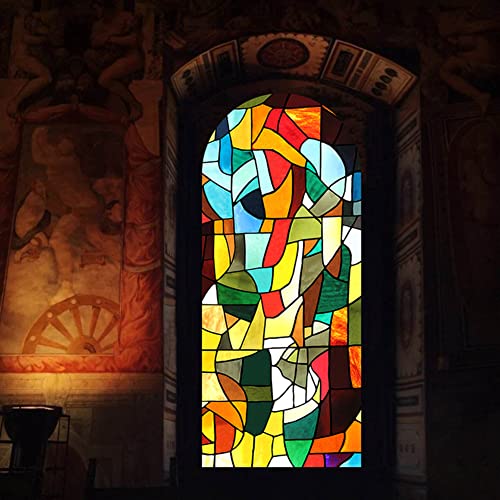 Stain Glass Window Film Opaque Self-Adhesive Glass Covering miniatura 6