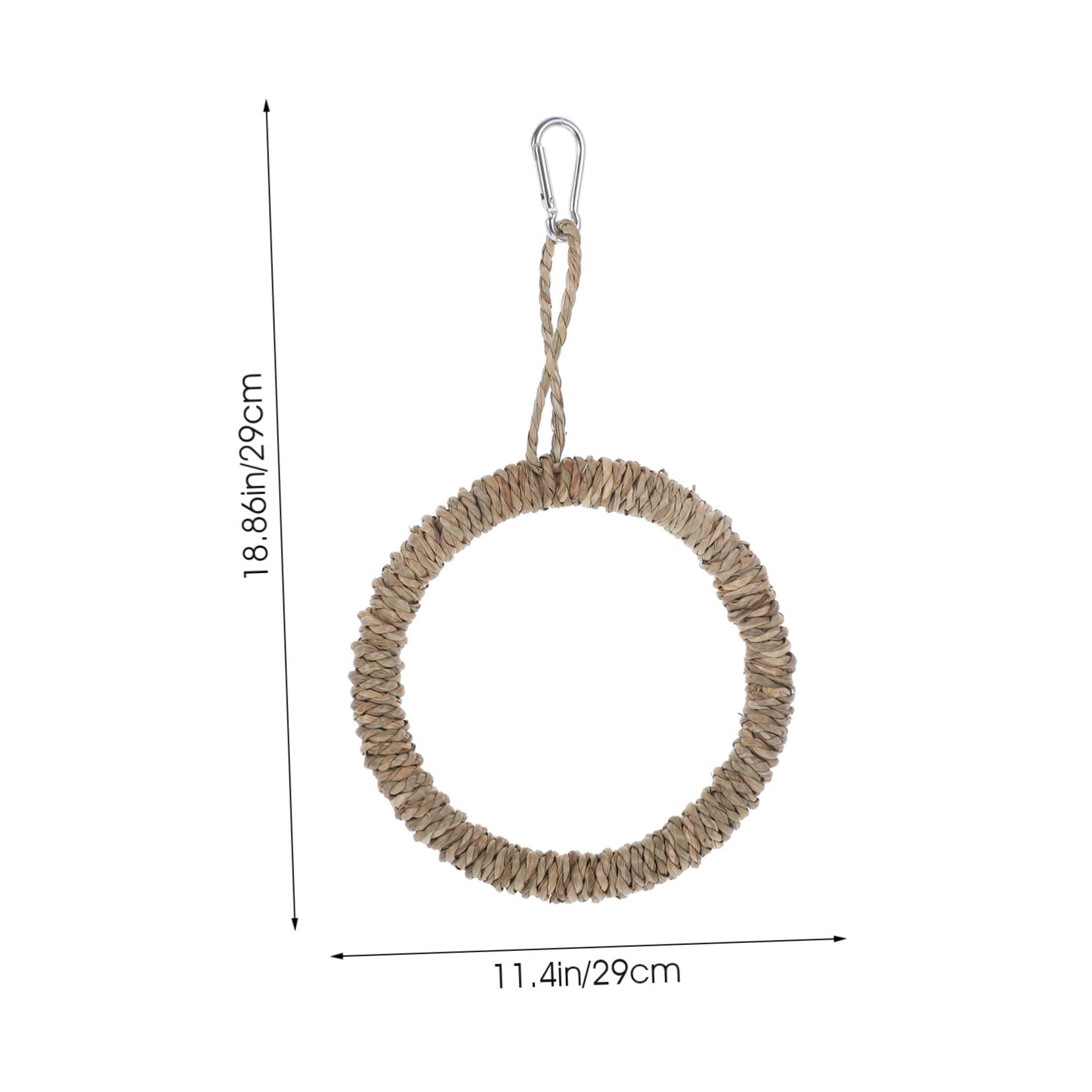 Mikikit 1 Set Bird Swing for Parrots Climbing Bird Stand with Decorative Hanging Ring for Cockatiels Promotes and Exercise