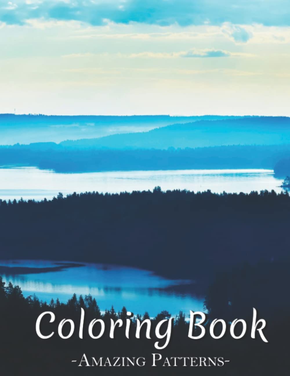 Coloring Book: An Adult Coloring Book Featuring Enchanting For Stress Relief And Relaxation, Skull, Unicorn, Cats, Dog Design ( Landscape-Of-Saimaa-Lake Coloring Books )