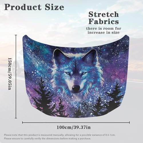 Image of Tree Wolf Car Windshield Sunshade Cover, Waterproof Breathable Half Car Cover Blocks UV Rays for All Season - Fit Most Cars, SUV