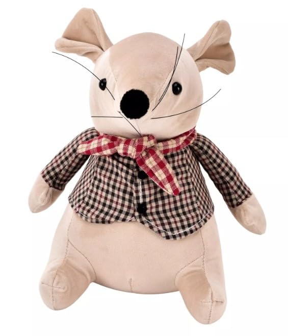 Souris avec veste en tweed butée de porte originale pour cadeau maison