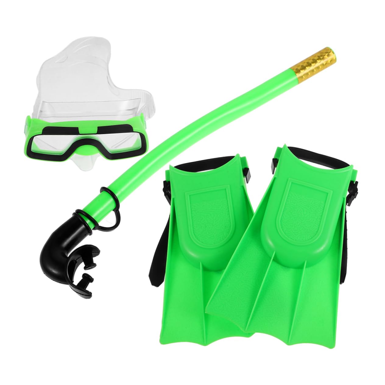 Balacoo 1Set Snorkeling Gear Set Adjustable Swim Goggles Snorkel Tube Fins for Pool Beach Adventures Durable Fog Resistant Comfortable Design