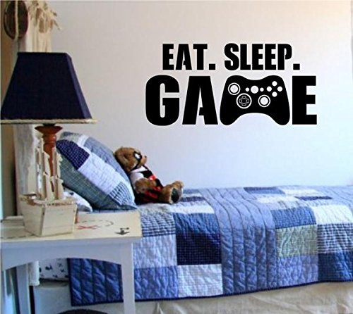 Eat Sleep Game Version 101 Gamer Video Game Decal Sticker Wall Boy Girl Teen Child Sport Fight