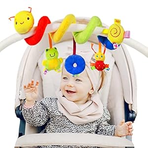 Vicloon Activiteit Spiraal Speelgoed, Kinderwagen Speelgoed, hangend aan babyzitje of bedje, reisactiviteit speelgoed…
