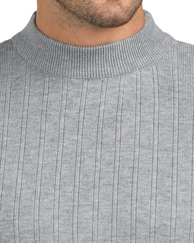 Image of Men Woolen Round Neck Solid Striped Design Pullover Heavy Rainbow Fabric Winter Wear Pure Wool Cardigan for Men Fully Warm Pullover Free Sizes