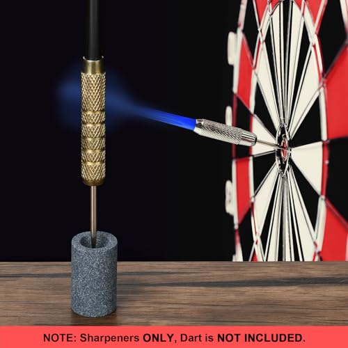 Cosmos Dart Sharpeners Dart Tip Point Sharpening Sand Stones Dart Grinder Sharpener Tools for Steel Tip Darts, Round Sand Stones, 10 Pcs