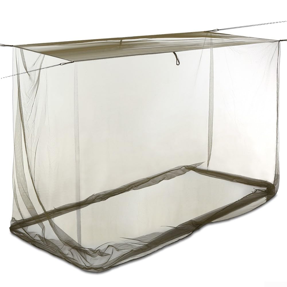 Camping Net | High Density Mesh Shelter with 6 Hanging Loops for Hiking | Backpacking | Fishing and Outdoor Travel | Army Green(200 * 90 * 180cm)