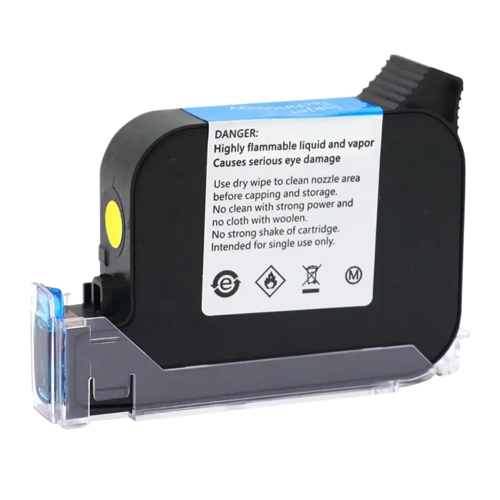 Cartouche d'imprimante à Jet d'encre Portable 12,7 mm 309 JS12M JS10 2790K Compatible avec RP2588 + 2588M Cartouche d'encre à séchage Rapide Compatible avec imprimante à Jet d'encre 12,7 mm(Yellow)