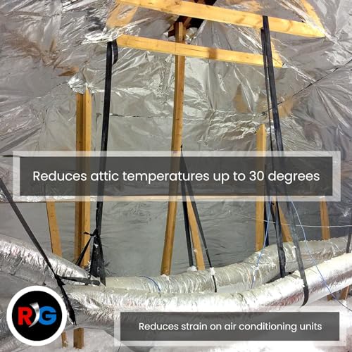 Radiant Barrier 1000 sq ft Reflective Attic Insulation Roll Xtreme Heavy Duty Attic Foil, 48-inch by 250-feet Perforated Breathable Double Reflective Aluminum House Wrap Thermal Roll