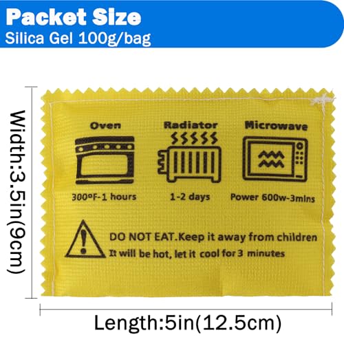 Gimehome GMDESIC100X6 100G Desiccant Packs For Storage Moisture Absorbers Silica Gel Rechargeable Desiccant Dehumidifiers Bags thumb #1