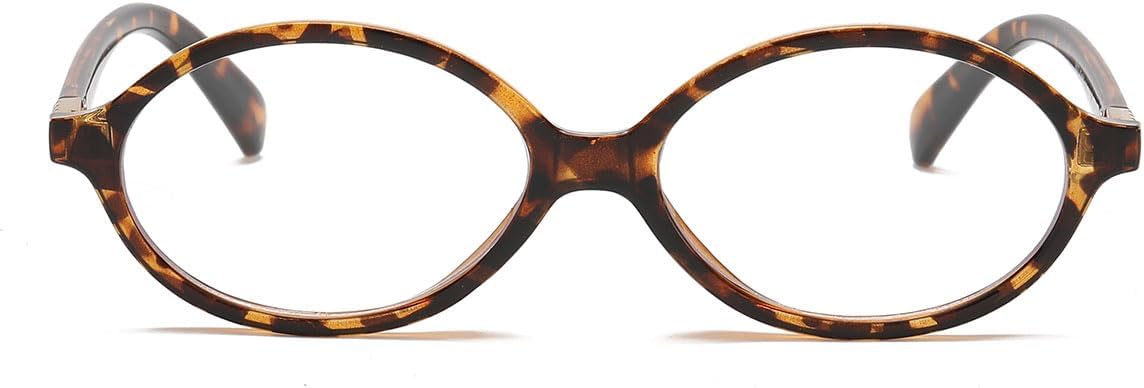 JOVAKIT Retro Oval Blue Light Blocking Glasses for Women Vintage Fashion 90s Small Oval Frame Eyeglasses