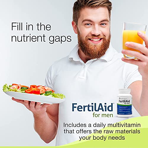 FertilAid for Men - Male Fertility Pill - Sperm Count, Motility and Morphology Support - Targeted Fertility Ingredients and Men's Vitamin Blend (90 Capsules / 1 Month Supply)
