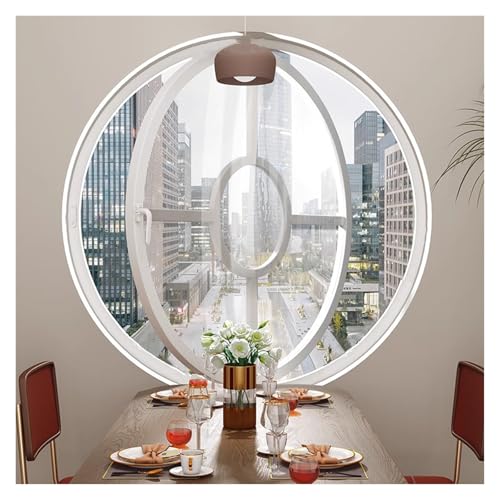 Center Pivot Rotating Round Aluminum Landscape Window for Indoor Decor,