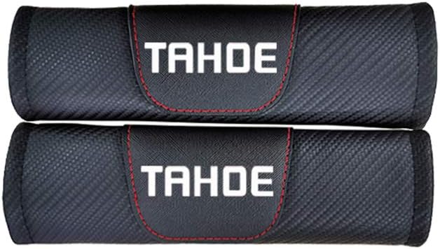 NMDNNJ 2pcs Fashion Carbon Car Seat Belt Cover Fiber Leather Shoulder Pad for Chevrolet Tahoe