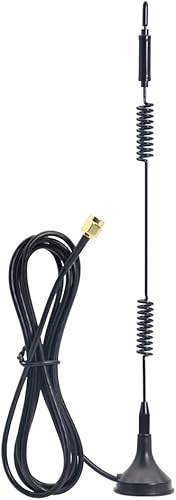 Antena WiFi de doble banda 2.4GHz 5GHz 5.8GHz 12dBi 0.14 oz Base magnética SMA Antena macho para enrutador WiFi, repetidor de señal repetidor,