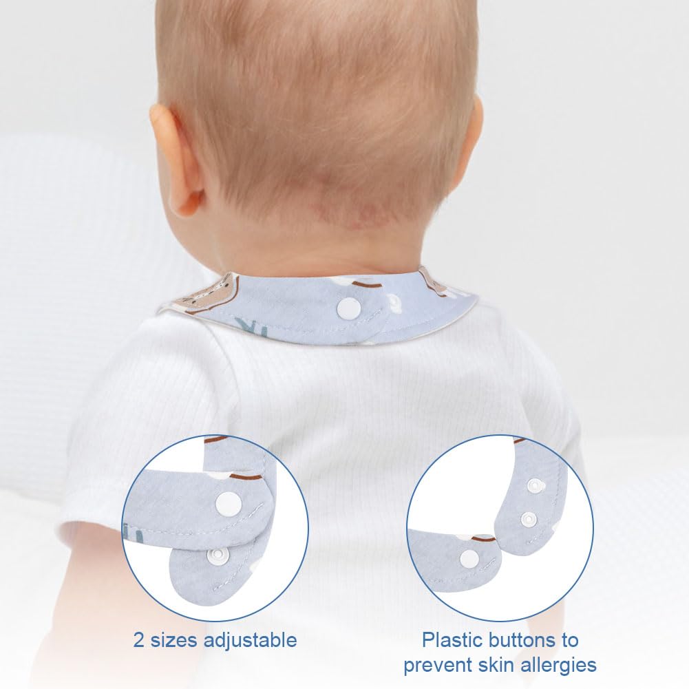 Vicloon Baby Bandana Dribble Bibs, 8 Pack Teething Bib Set - Image 4