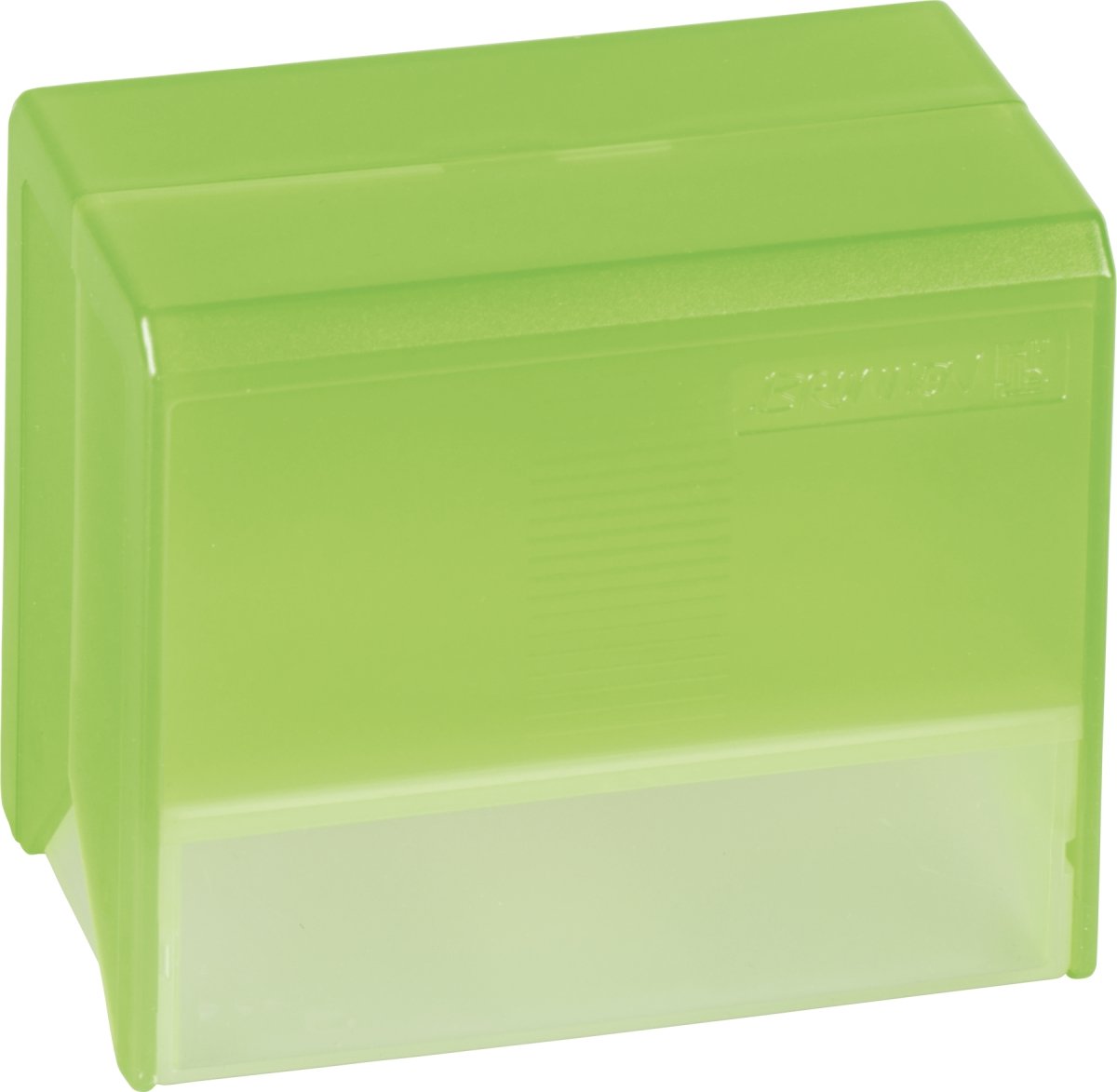 Brunnen Styrolux Card File Box A7 for 250 Cards Transparent May Green
