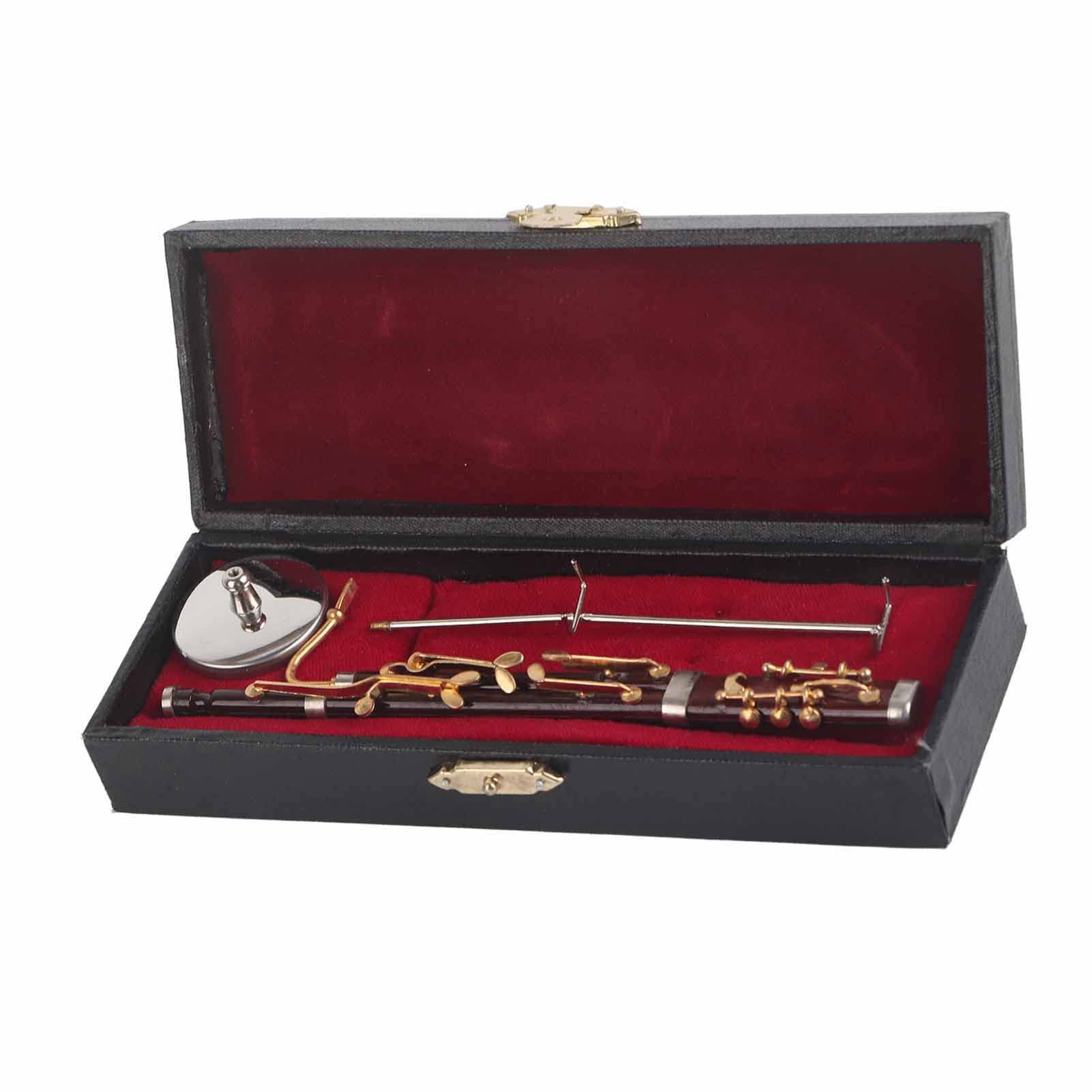 Tyenaza Ornamenti per Fagotto, Decorazione in Miniatura da 17 Cm Mini Modello di Strumento Musicale Artigianato Regalo, Adatto per Soggiorno, Camera da Letto, Studio