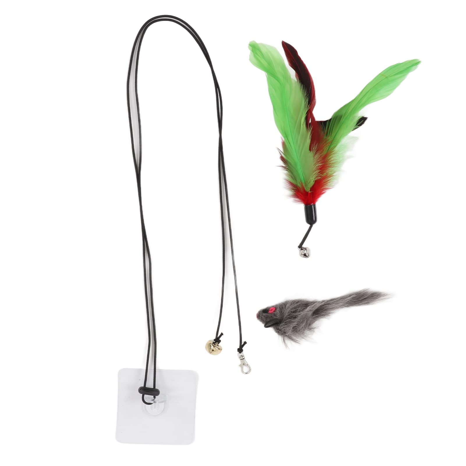 Naroote Juguete Divertido para Colgar para Gatos, Juguete Interactivo con Plumas para Actividades en Interiores, Alivia el Estrés, la Ansiedad y el Aburrimiento para el Ejercicio del Gato, Material