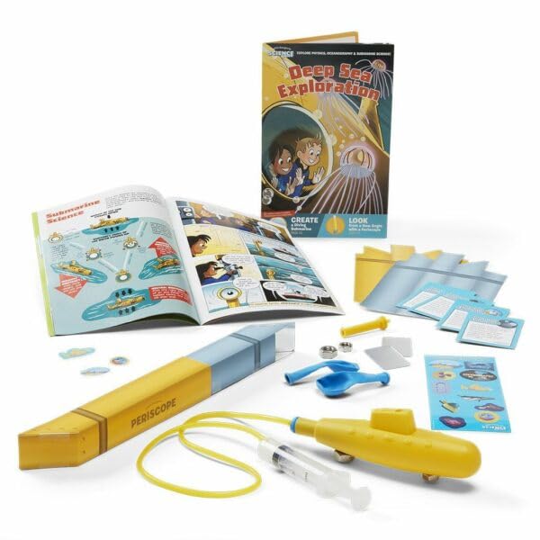 Little Passports Create + Play: Submarine | Ages 5-8 | STEM Science Kit for Kids | Engineering Building Set | Marine Biology Gift | Water Play Toy - Image 2