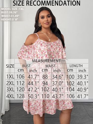 Image of Plus Size Summer Dresses for Women Casual Short Sleeves A Line Midi Dress