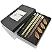 DineAsia CCH01/A Multicolored Reusable Stone Age Wooden Chopsticks & Leaf Shape Rests Complete Gift Set - Pack of 4