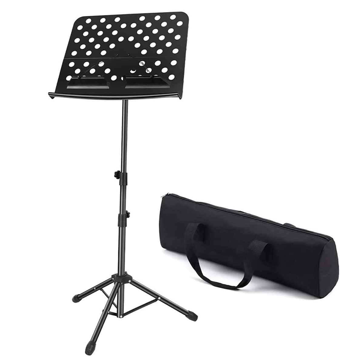 Leggio Musicale, Leggio per Spartiti E Leggio da Tavolo A Doppio Uso, Leggio in Metallo Regolabile E Pieghevole, con Borsa per Il Trasporto, Ideale per Esibizioni Strumen,