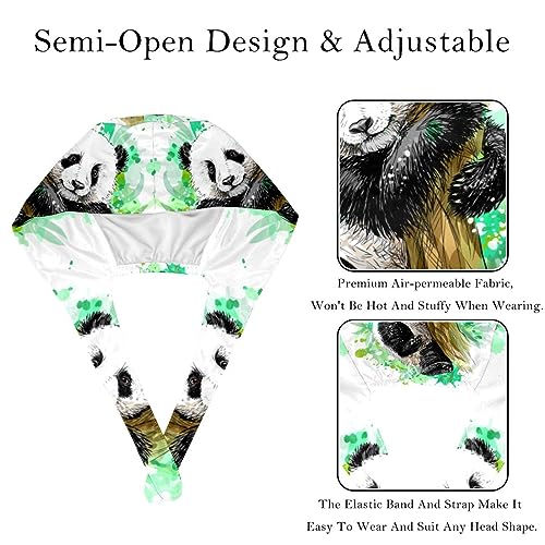 Casquette de travail panda mixte tissu respirant réglable pack de 2 - 3