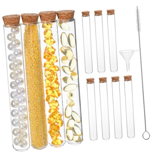 Tubes à essai transparents en verre avec accessoires pour préparations de laboratoire