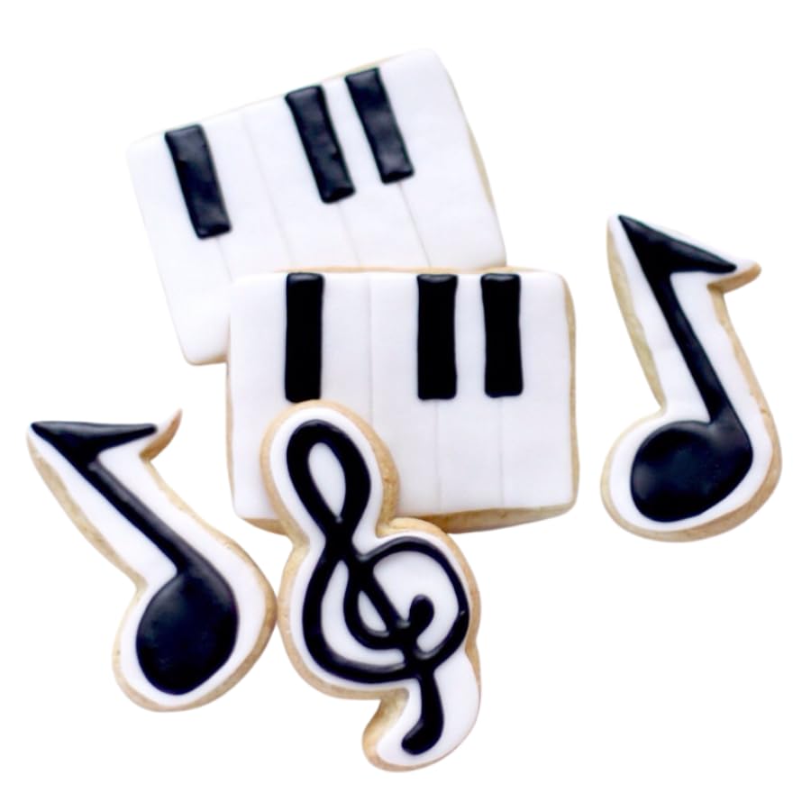1 Dz. Music Note and Keyboard Cookies! Birthday Favors or Gifts for Teachers!