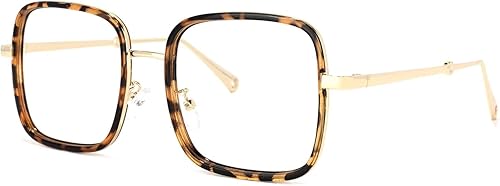 VOOGLAM Gafas cuadradas de gran tamaño con bloqueo de luz azul para mujer, antifatiga ocular, gafas de computadora UV Jace