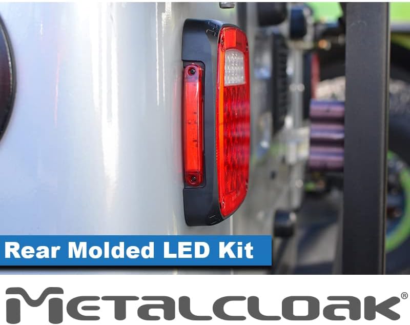 Miniatura 5 de Metalcloak Kit de luces traseras de repuesto LED moldeadas, compatible con Jeep CJ, YJ, TJ, LJ, el mejor sistema LED para tu vehículo, actualización