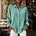 Womens Corduroy Fall Shirt Button Down Collar Plus Size Shacket Retro Long Sleeve Tunic Dressy 2025 Casual Work Jackets Solid Denim Blouse Tops