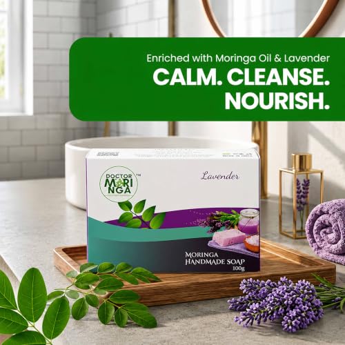 Image of Herbal Handmade Bathing Soap 100gm (1 Piece) | Lavendar Soap for Deep Cleansing | Removes Dirt & Impurities | No Mineral Oils | Suitable for All Skin Types