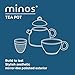 Minos Stunning Stainless Steel Teapot And Cup For One Set With Silicon Handle - 8.5 OZ Liquid Capacity - Hand-polished, Scratch, Wear and Tear Resistant Best for Serving Tea and Coffee