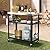 Nessxa Outdoor Grill Cart with Three-Shelf, Stainless Steel Pizza Oven Table for Outside, Dining Kitchen Cart with Two Side Handle, Garden Patio BBQ Kitchen Food Prep Table Cart (Black)