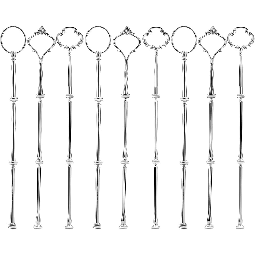 IJSDNVJNDX Cake Stand Hardware, Dessert Serving Trays Support Rod, 3 Tier Cupcake Stand Fittings- 9 Sets for Crafts Making and Decoration