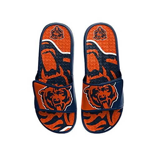 Image of FOCO mens NFL Team Logo Athletic Sport Shower Flip Flop Sandals Gel Slides