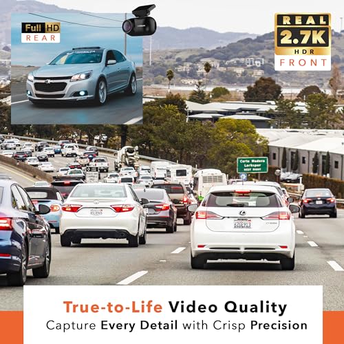 Image of FitSpark DC-102 Real 2.7K Dual Channel HDR Dash Camera | No.1 Novatek AI Chipset | 5MP Sony Starvis IMX335 Sensor | Pro ADAS | 3.16 inch IPS TrueColors Display | Nocturnal Night Vision | GPS & WiFi