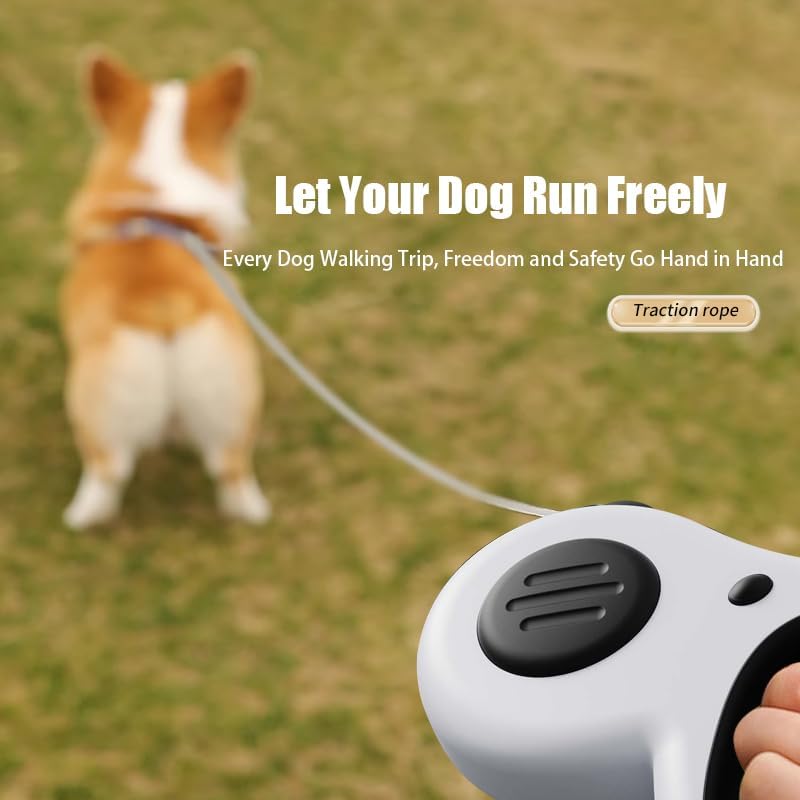 Miniatura 6 de Correa retráctil para perro, correa de perro de 16 pies para mascotas de hasta 44 libras, ABS duradero y clip de aleación de aluminio, incluye 4