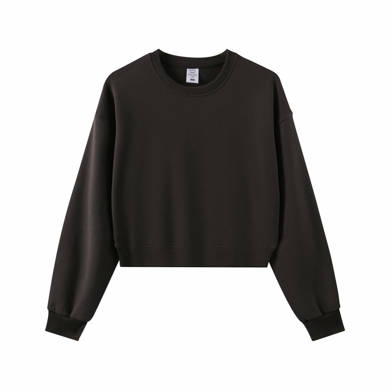 Bluza damska z krótkim okrągłym dekoltem - bluza jesienno-zimowa nowa szara konopna XL