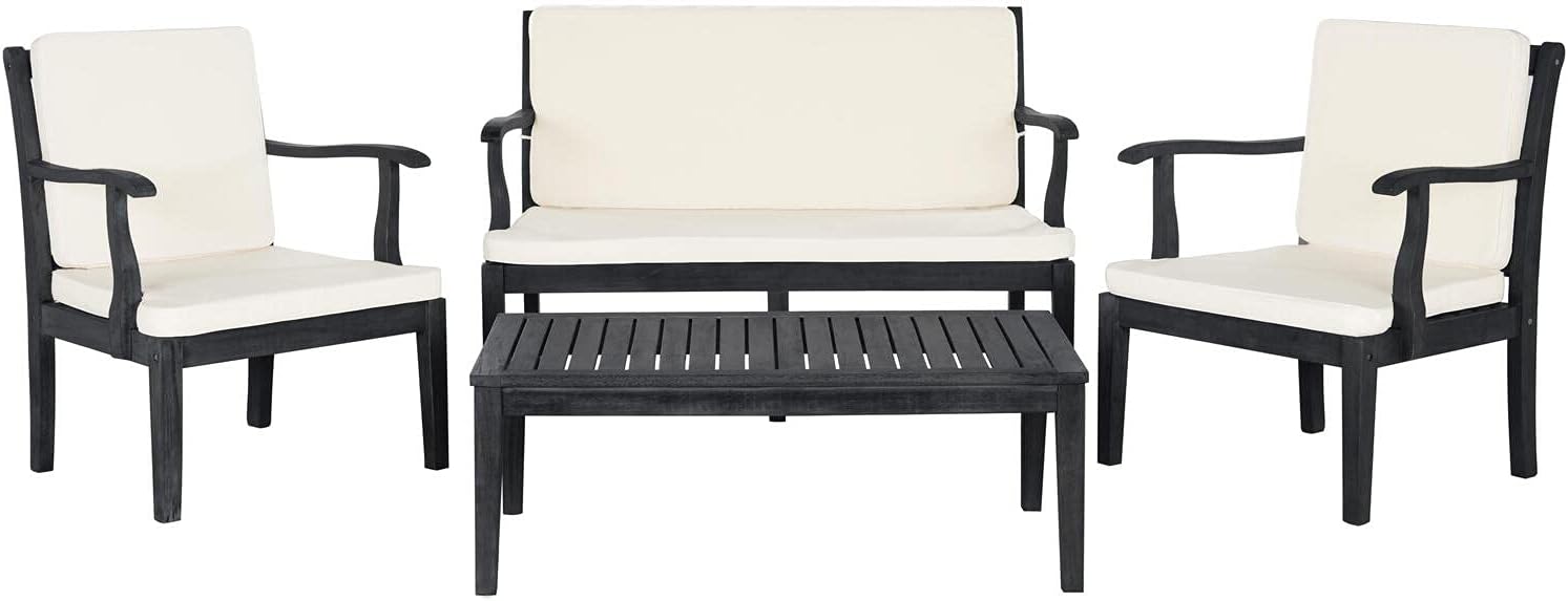 Safavieh Outdoor Living Collection Bradbury 4-Piece Outdoor Living Set