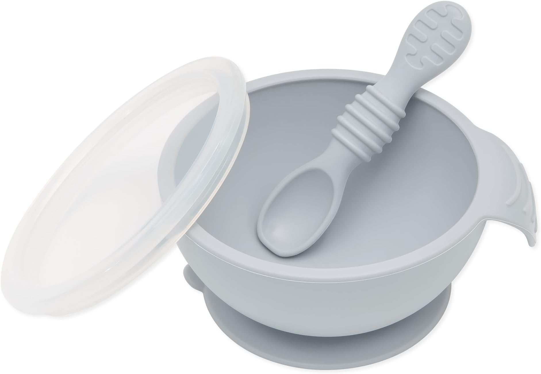 Silicone First Feeding Set, Gray
