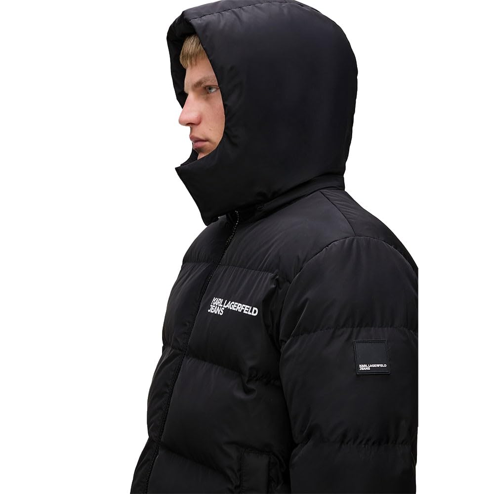 Jeansy Karl Lagerfeld, Męskie, Długa Pikowana, Regular Fit, Czarny, L