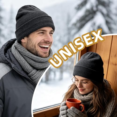 Image of ZOORON Beanie for Men Women Slouchy Winter Beanie Hats Cuffed Skull Caps