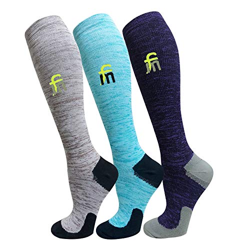 Compression Socks for Men & Women(3 Pairs),15-20mmHg is Best Stockings for Running,Nurses,Athletic,Medical,Pregnancy,Travel-Boost Performance,Blood