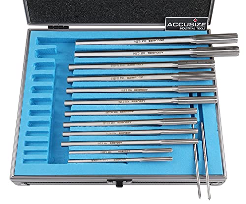 Accusize Industrial Tools 5528-SX00 Over And Under Sizes 0.1240'' Thru 0.5010'' Hss M2 Premium Chucking Reamer Set thumb #1