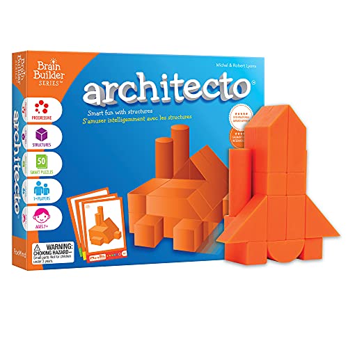 Foxmind Games: Architecto Spatial Logic And Dexterity Game, Smart Fun With Structures, 50 Smart Puzzles To Work Through, 6 Levels Of Complexity, Develops Stem Skills, 1+ Players, For Ages 7 And Up #TOP3