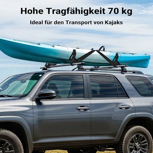 Wiltec Dachträger Set für Kajaks und SUP-Boards bis 70 kg